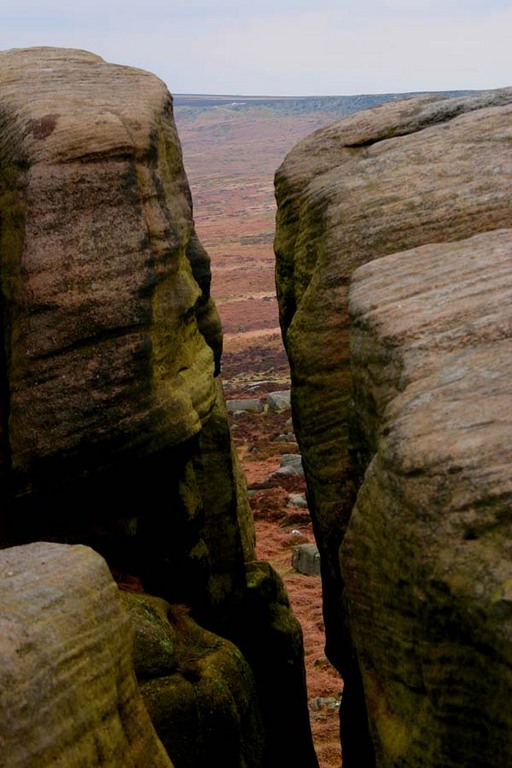 A gap in the rocks