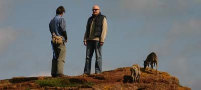 Neil and John on a rock