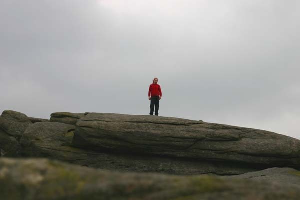 Sophie on a rock